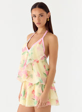 Read Your Mind Mini Dress - Lemon Soleil