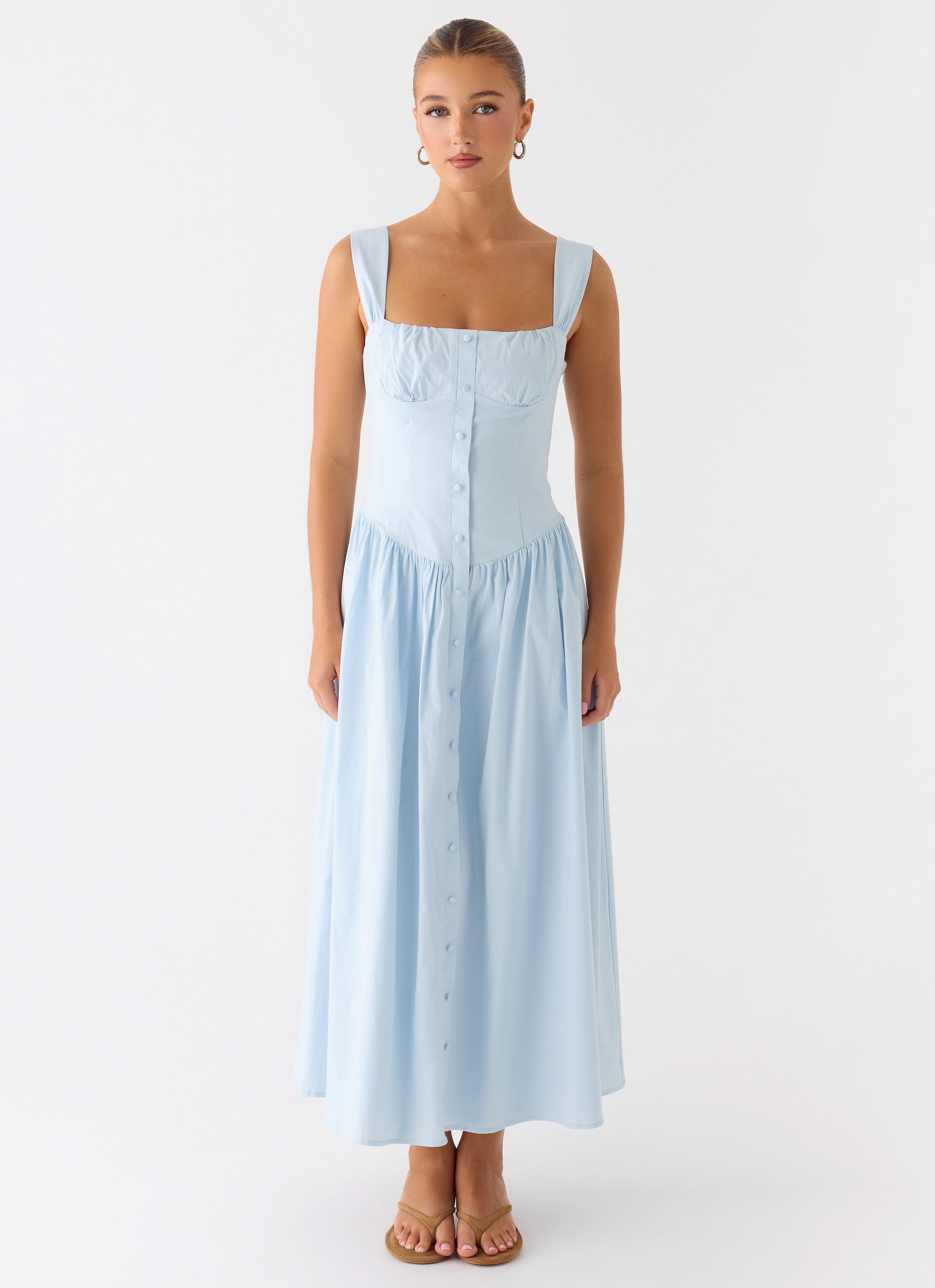 Emmalina Midi Dress - Blue