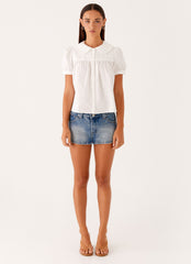 Nostalgia Babydoll Shirt - White